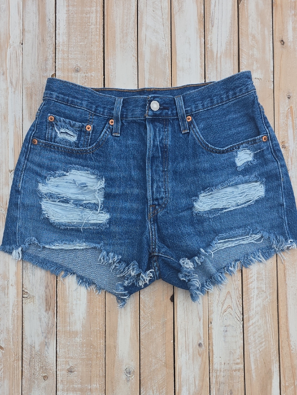 Levi's.501 Original Fit High Rise Buttonfly Women's Shorts Sz 28
